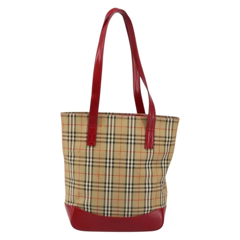 BURBERRY Nova Check Tote Bag Canvas Beige Gold - Picture 3 of 15